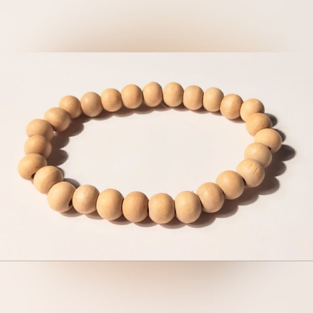 Men's bracelet beaded beads brown new d53‎